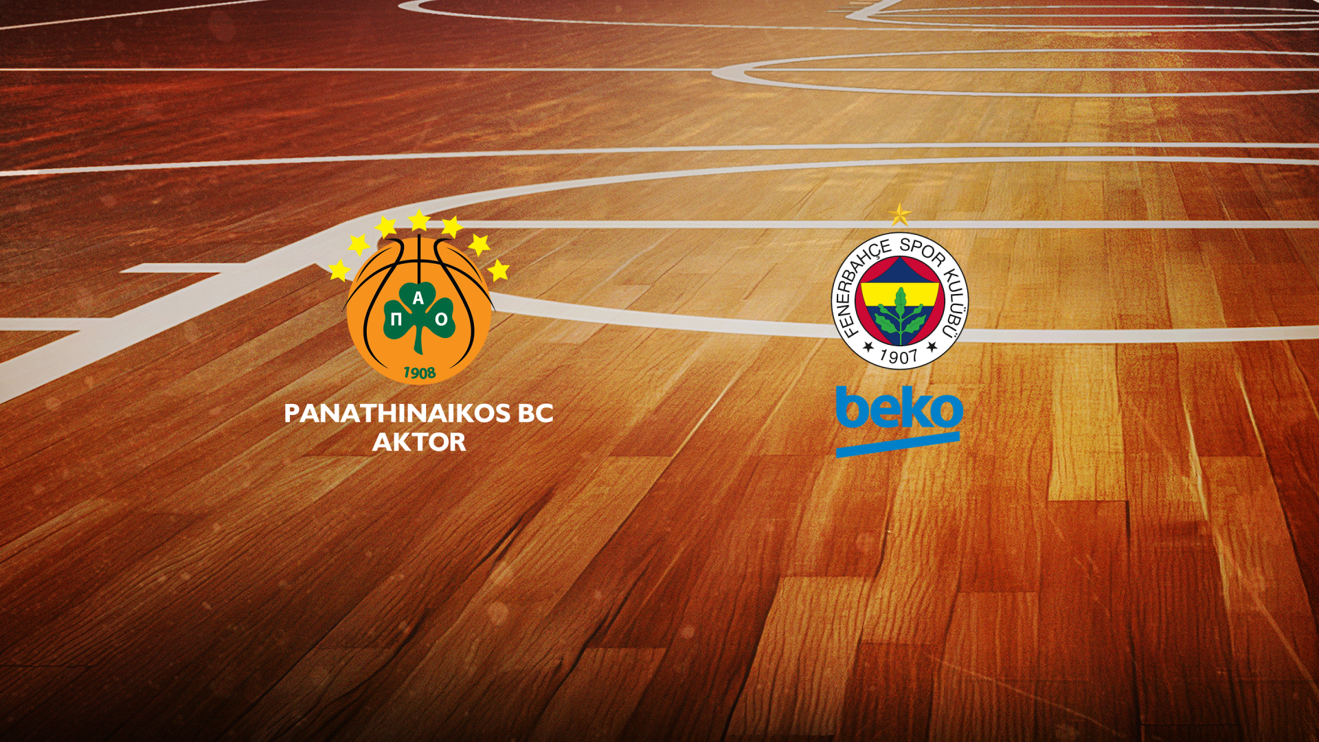 Die Logos von Panathinaikos Athen und Fenerbahce Istanbul